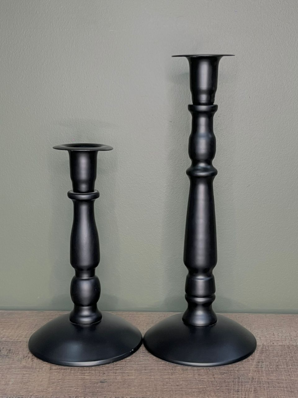 Duo bougeoirs en métal 2 pcs