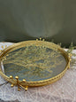 Plateau Miroir aspect bronze