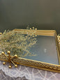 Plateau Miroir aspect bronze