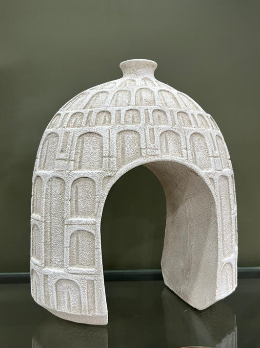 Vase blanc arc gm