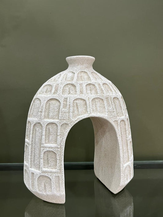 Vase blanc arc pm