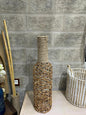 Vase Motif Marron Pm